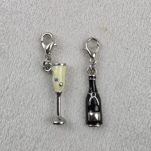Set Of 2 Princess Cruise EFFY Wine Champagne Charms